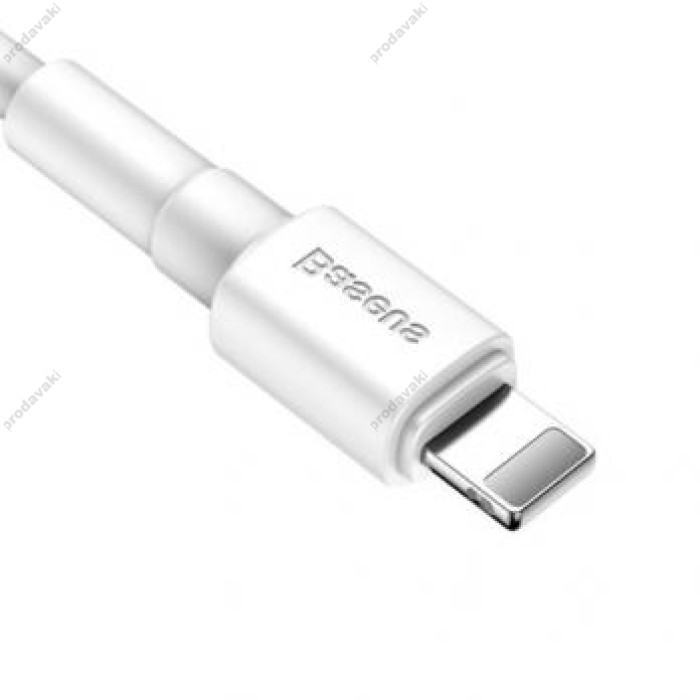 Кабель Baseus Mini White Cable USB For iP 2.4A 1m White (CALSW-02, CATSW-02, CAMSW-02)
