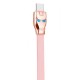Кабель USB Hoco U14 Iron Man microUSB 1.2 m рожевий