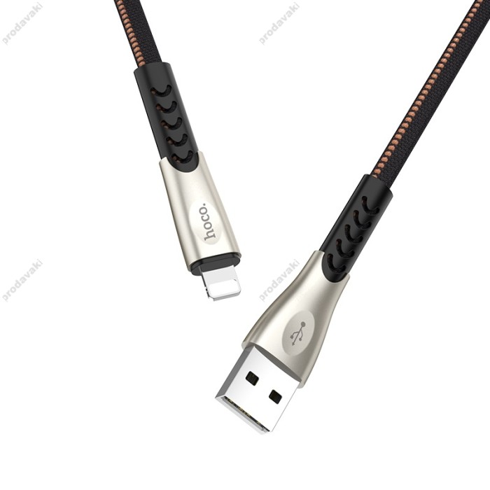 Кабель USB Hoco U48 Superior lightning 2.4A 1.2m чорний