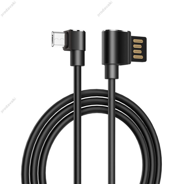 Кабель USB Hoco U37 Long Roam microUSB 2.4A 1.2m чорний