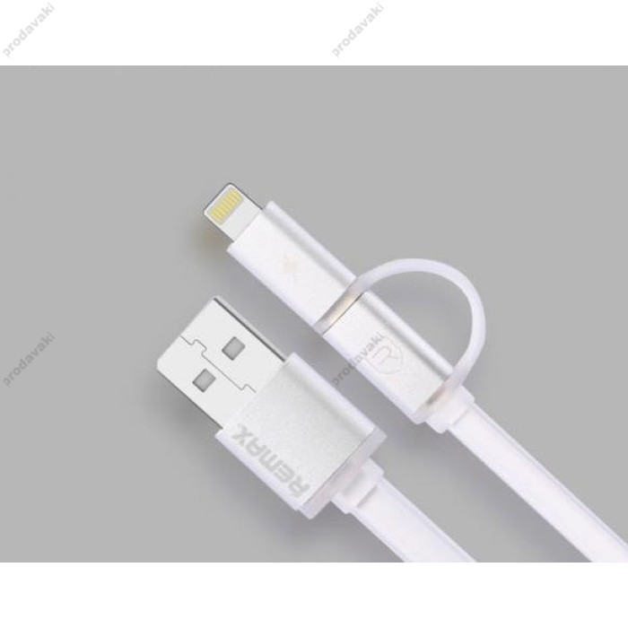Кабель Remax Aurora Combo Lightning/micro 1м чорний