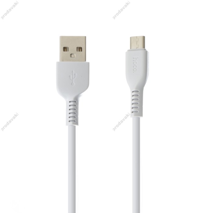 Кабель USB Hoco X20 microUSB 2m білий