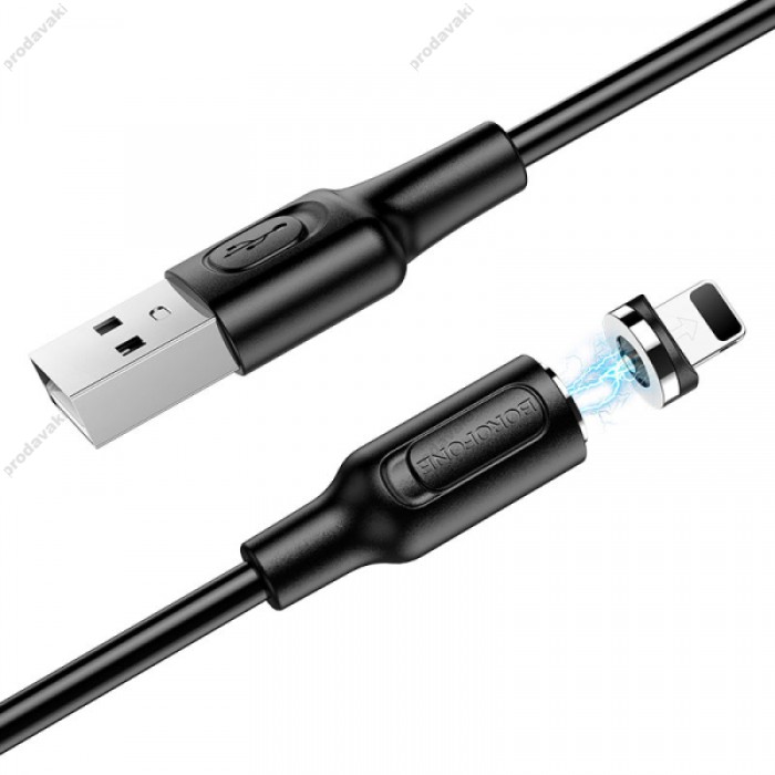 Кабель BOROFONE BX41 Amiable magnetic Lightning 2.4A/1m black