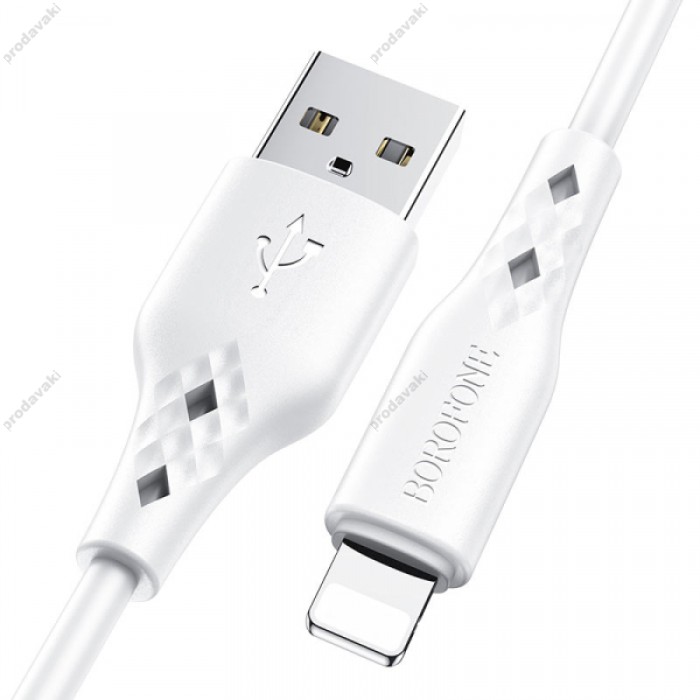 Кабель BOROFONE BX48 charging data для Lightning 2.4A/1m white