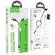 Кабель HOCO U97 2-in-1 Zipper charging cable для Lightning+Type-C 2,4A/0,96m. Black+white