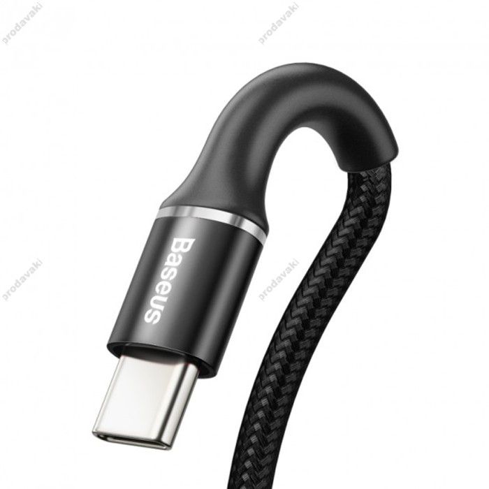 Кабель Baseus Halo USB to Type-C 3A 1m Black CATGH-B01