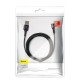 Кабель Baseus Halo USB to Type-C 3A 1m Black CATGH-B01