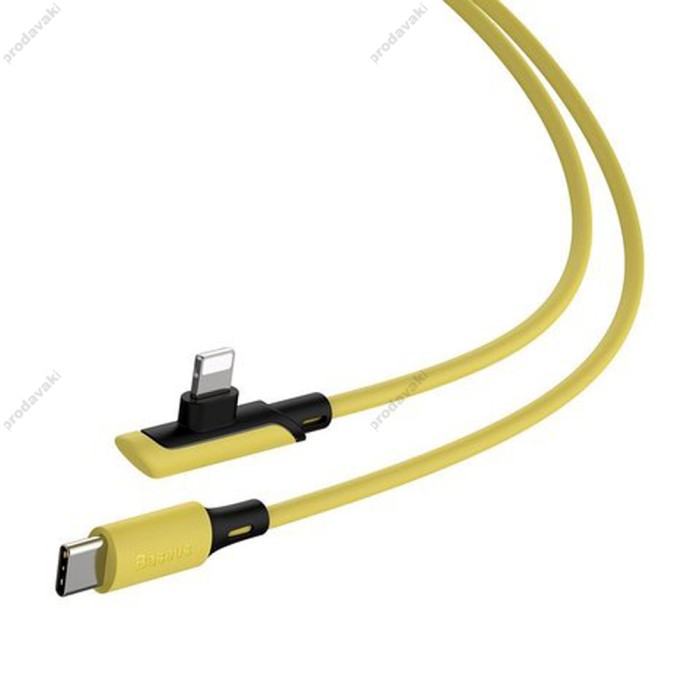 Кабель USB Baseus Colorful Elbow Type-C to lightning 18W 1.2m dreen жовтий