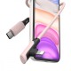 Кабель USB Baseus Colorful Elbow Type-C to lightning 18W 1.2m pink рожевий