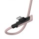 Кабель USB Baseus Colorful Elbow Type-C to lightning 18W 1.2m pink рожевий
