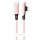 Кабель USB Baseus Colorful Elbow Type-C to lightning 18W 1.2m pink рожевий