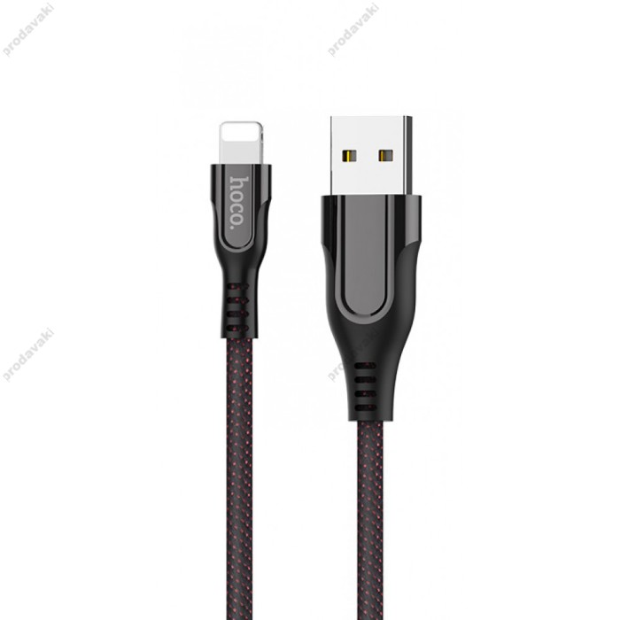 Кабель USB Hoco U54 Advantage lightning 2.4A (1.2m) чорний