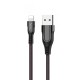 Кабель USB Hoco U54 Advantage lightning 2.4A (1.2m) чорний