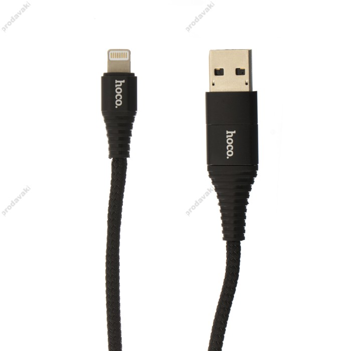 Кабель USB Hoco U26 Multi-Functional Lightning Cable чорний
