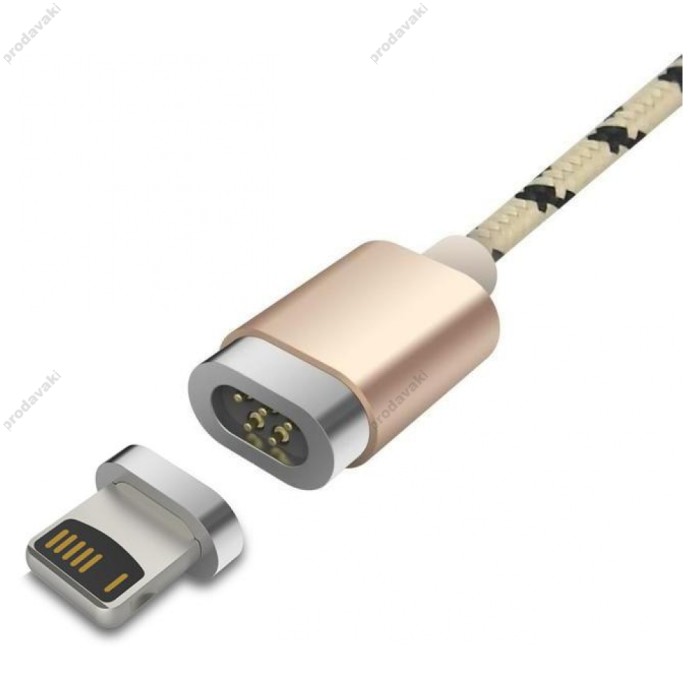 Магнітний кабель Baseus Insnap magnetic cable For Lightning 1M Rose Gold золотистий