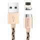 Магнітний кабель Baseus Insnap magnetic cable For Lightning 1M Rose Gold золотистий