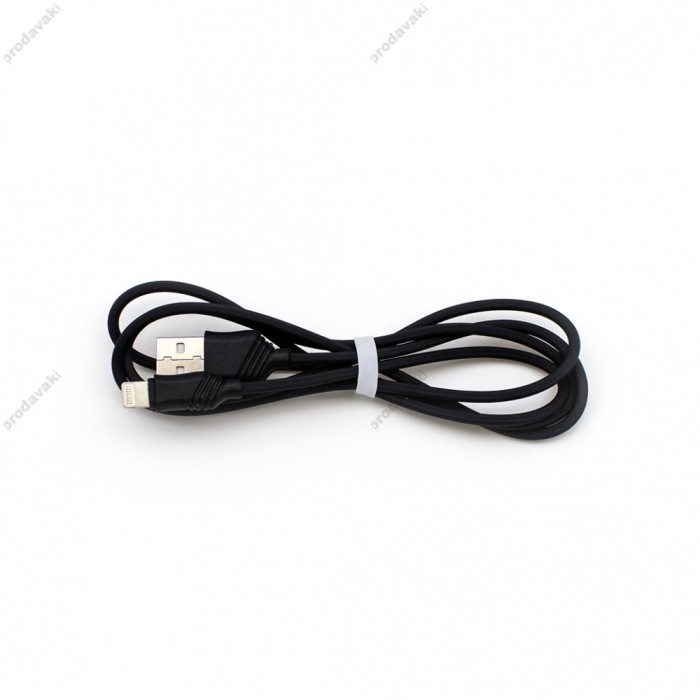 Кабель Hoco X6 Khaki Lightning Charging Cable (1 m) чорний