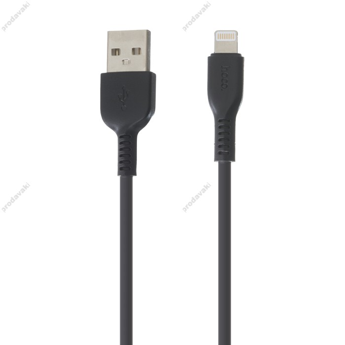 Кабель USB Hoco X20 lightning Snowy Spirit 3m чорний