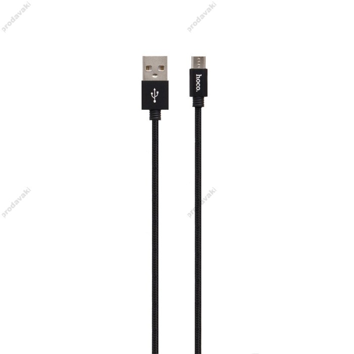 Кабель USB Hoco X35 microUSB Premium Charging 2.4A 0.25m чорний
