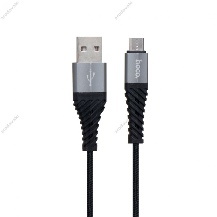 Кабель USB Hoco X38 Cool microUSB 2.4A 1m чорний
