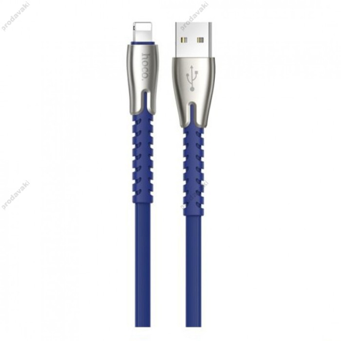 кабель USB Hoco U58 Core Lightning 1.2m синій