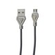 Кабель USB Hoco U25 Golden Armor microUSB 2.4A fast charging 1m сірий