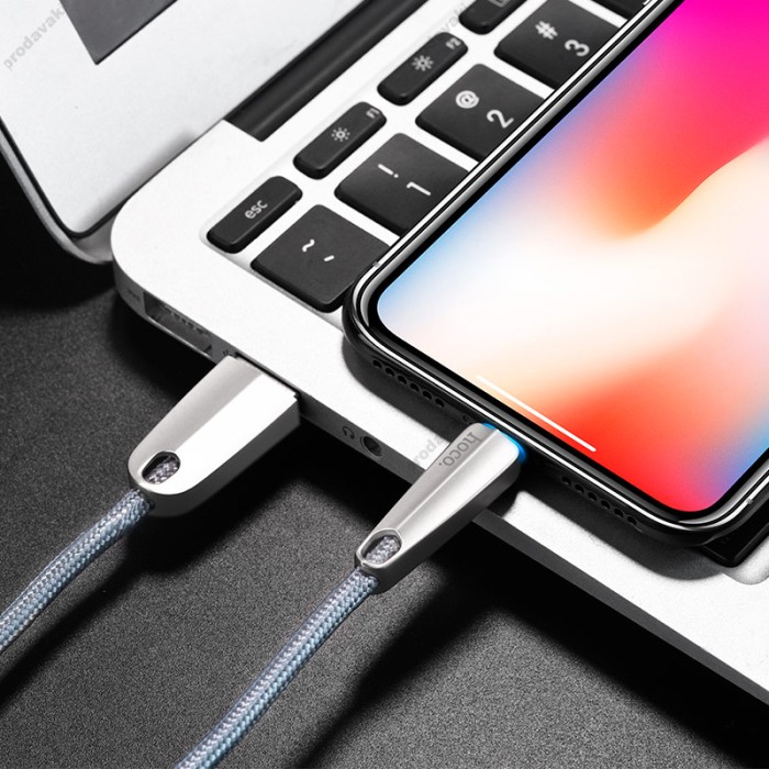 Кабель USB на Lightning U35 Space shuttle смарт відключення