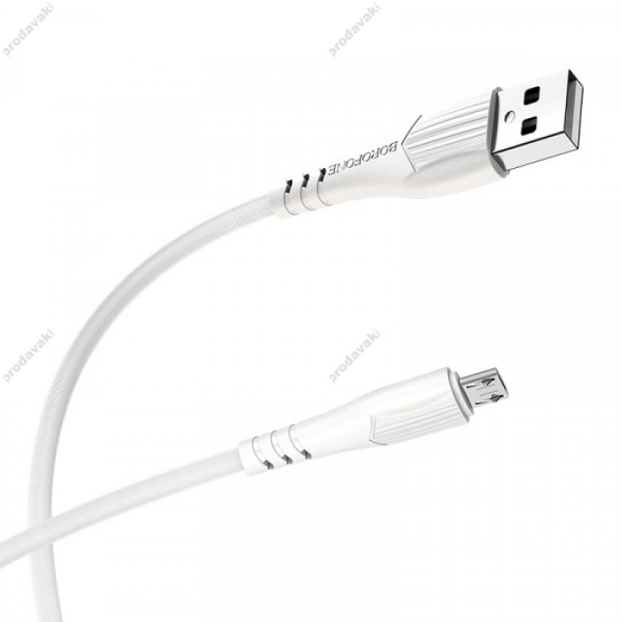 Кабель BOROFONE BX37 Wieldy для Micro 2.4A/1m white