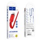 Кабель HOCO X59 Victory charging data для Lightning 2,4A/1m. Red