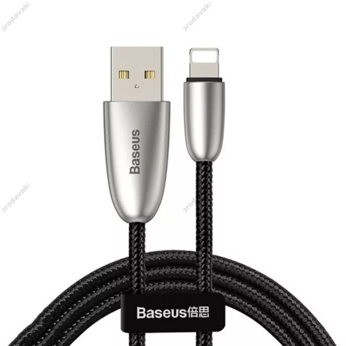 Кабель USB Baseus Torch Series Lightning with lamp 2.4A 1m чорний