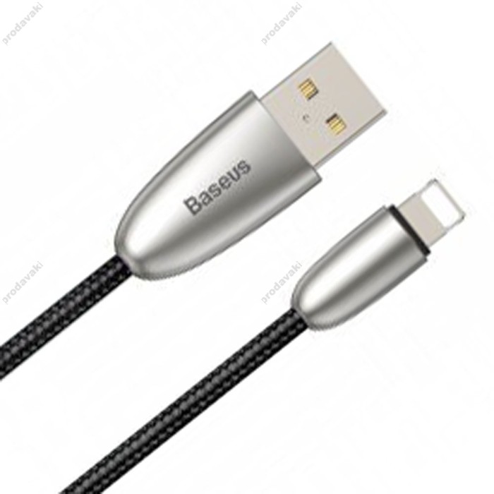 Кабель USB Baseus Torch Series Lightning with lamp 2.4A 1m чорний