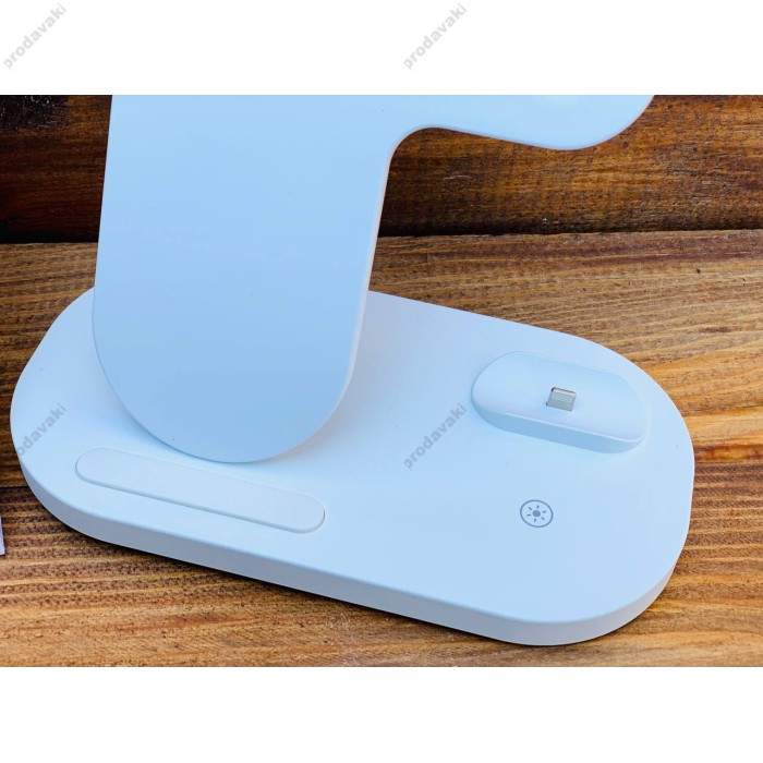 Бездротова зарядка стенд smart 3in1 fast 15w (phone+apple watch+airpods)