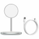 Бездротова зарядка MagSafe Baseus Swan Magnetic Desktop Bracket Wireless Charger 15W Біла (WXSW-02)