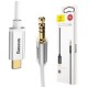 Кабель Baseus Yiven Type-C male Audio Cable M01 Black, White (CAM01-01, CAM01-02)