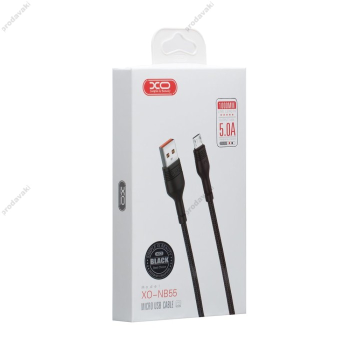 Кабель USB XO NB55 microUSB (1.0m) чорний