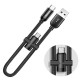 Кабель USB Baseus U-shaped Portable Type-C/Micro USB Cable чорний