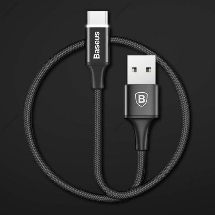 Кабель USB Baseus U-shaped Portable Type-C/Micro USB Cable чорний