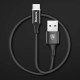 Кабель USB Baseus U-shaped Portable Type-C/Micro USB Cable чорний