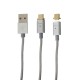 Кабель USB Hoco U16 Magnetic microUSB срібло