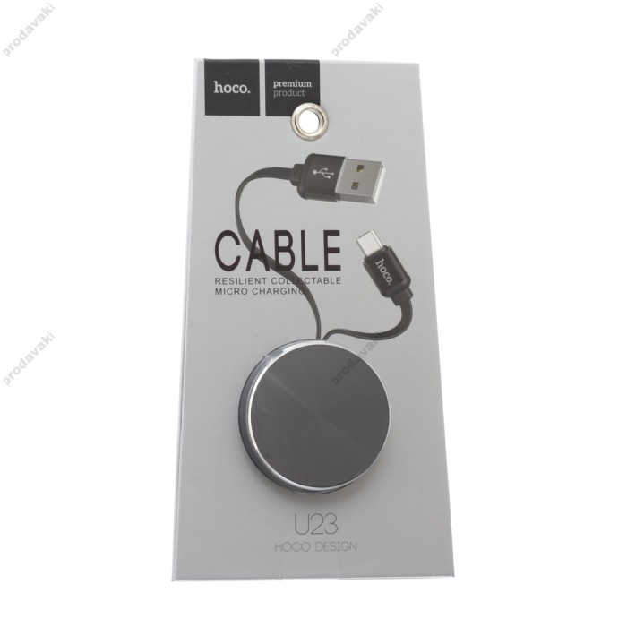 Кабель USB Hoco U23 Resilient Collectable microUSB чорний