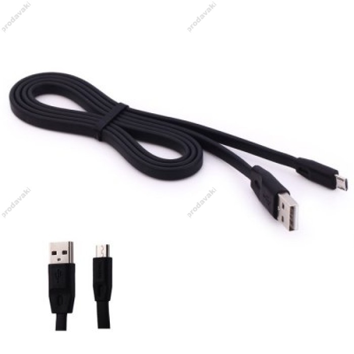 Кабель REMAX Full Speed series Micro USB чорний 1m