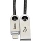 Кабель для iPhone Hoco Zinc Alloy Metal Lightning cable 1m U8 сірий