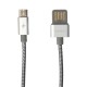 Кабель USB Remax RC-080 Serpent microUSB 1m сталевий