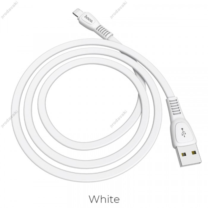 Кабель HOCO X40 Noah Lightning 2,4A/1m. White