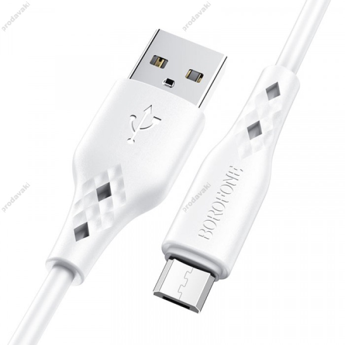 Кабель BOROFONE BX48 charging data для Micro 2.4A/1m white