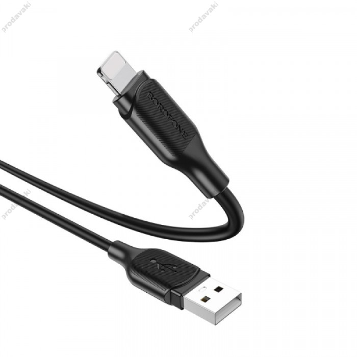 PD Кабель BOROFONE BX42 Encore silicone Lightning 20W/3A/1m black
