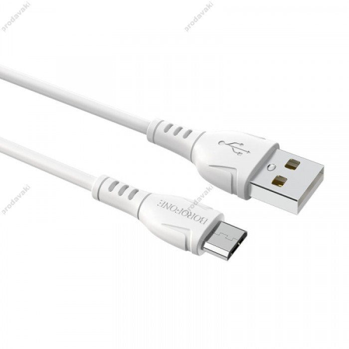 Кабель BOROFONE BX51 Triumph для Micro 2.4A/1m white