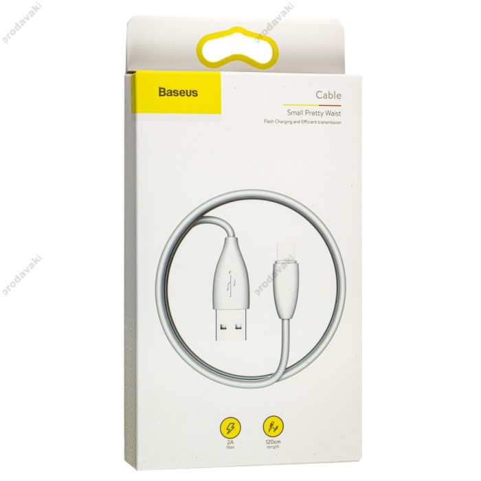 Кабель Baseus Lightning Small Pretty Waist 2,0A 1,2m білий