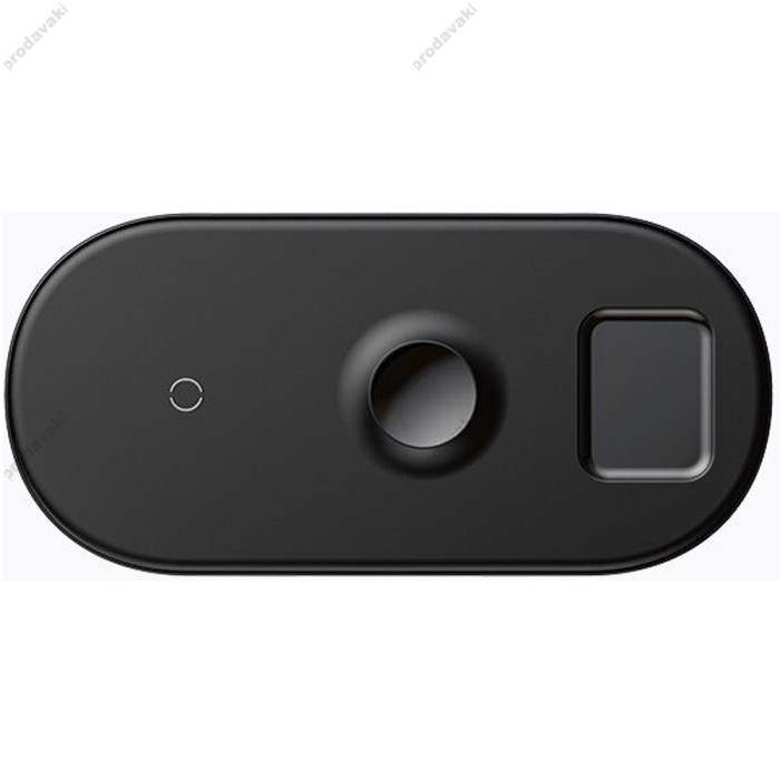 Бездротовий зарядний пристрій Baseus Smart 3in1 iPhone+iWatch+AirPods (18W) чорний