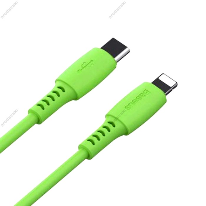 Кабель USB Baseus Colorful Type-C to lightning 18W 1.2m dreen зелений